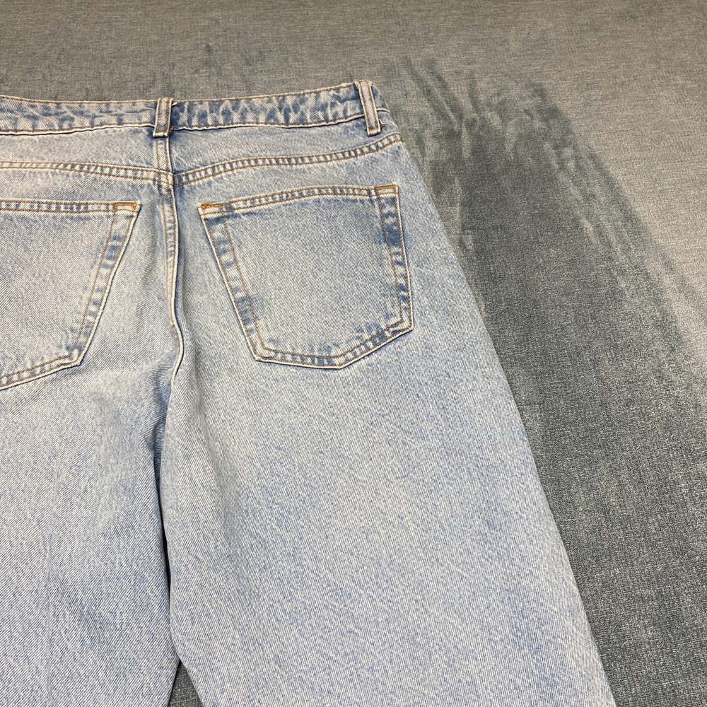 Topshop Jeans Womens 28x26.5 Blue Denim Travel High Rise Distressed Tapered Leg - Picture 5 of 10